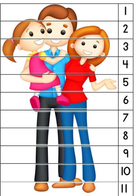 Family Puzzle, Bahasa Melayu, Two Models, Numbers Kindergarten, Family Puzzles, Learning English For Kids, Family Theme, Aktivitas Montessori, Math Activities Preschool