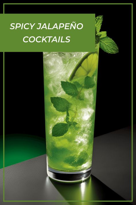 Discover savory and spicy jalapeño cocktail recipes like the Mojito Diablo, Tequila Mockingbird, and more! Create these flavorful drinks in  minutes for a refreshing and exciting experience. Jalapeno Mojito Recipe, Jalapeno Infused Vodka, Spicy Mojito Recipe, Tanteo-jalapeno-tequila Recipes, Spicy Tequila Drinks, Jalapeno Cocktail Recipes, Spicy Vodka Cocktails, Spicy Tequila Cocktail, Jalapeño Cocktail