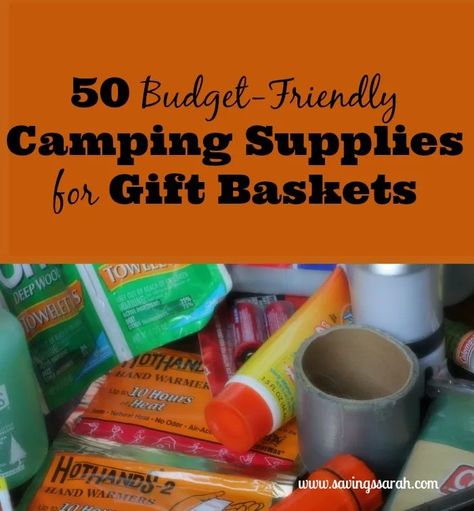 50 Budget-Friendly Camping Supplies for Gift Baskets - Earning and Saving with Sarah Beach Gift Basket, Camping Gift Baskets, Winter Gift Basket, Travel Gift Basket, Luxury Camping Tents, Auction Basket, Camping Bedarf, Raffle Basket, Boyfriend Gift Basket