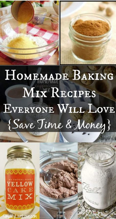 Baking Mix Recipes, Homemade Dry Mixes, Homemade Spice Mix, Homemade Pantry, Homemade Baking, Mason Jar Meals, Homemade Spices, Homemade Seasonings, Baking Mixes