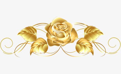 Molduras Vintage, Gold Clipart, Flower Png Images, Rose Clipart, Vintage Flowers Wallpaper, Rose Gold Flower, Background Design Vector, Floral Border Design, Golden Flower