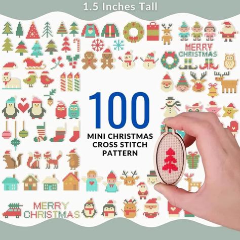 Small Christmas Cross Stitch Patterns, Christmas Cross Stitch Patterns, Christmas Cross Stitch Patterns Free, Christmas Fairies, Mini Christmas Ornaments, Angels Christmas, Cross Christmas Tree, Tiny Cross Stitch, Cross Stitch Christmas