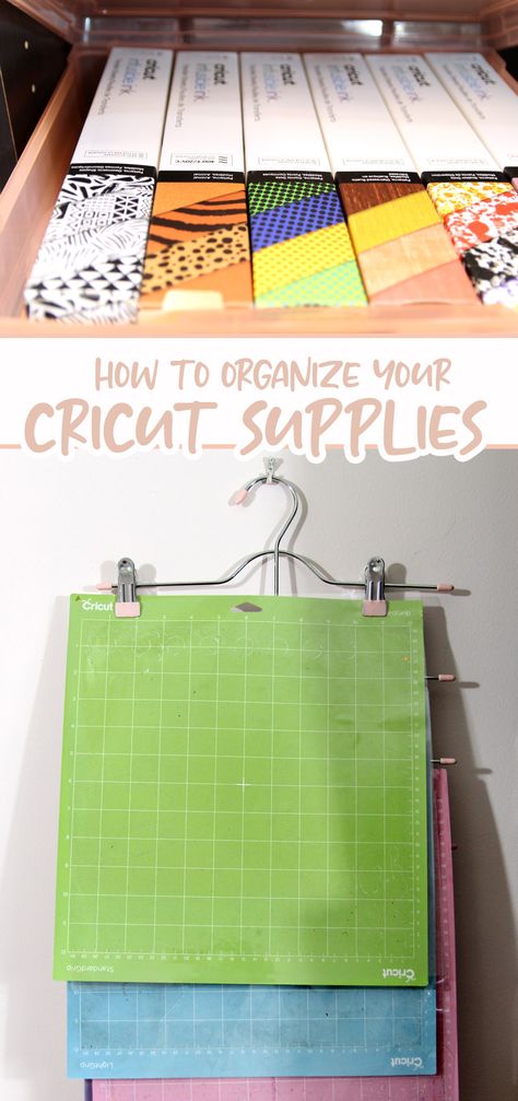 Cricut Storage Ideas, Craft Room Ideas On A Budget, Cricut Expression Projects, Craft Room Organization Storage, Cricut Storage, Ideas For Organizing, Cricut Hacks, Organize Craft Supplies, Dream Craft Room