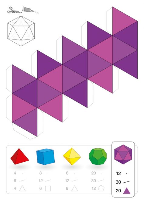 Platonic Solid, Origami Paper Art, 3d Shape, 3d Shapes, Diy Origami, Paper Model, Paper Crafts Origami, Paper Folding, Origami Crafts