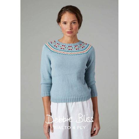 Debbie Bliss Patterns, Sweater Knitting Pattern, Womens Knit Sweater, Jumper Knitting Pattern, Debbie Bliss, Cross Stitch Supplies, Embroidery Cross Stitch, Cute Cardigans, Embroidery Cross