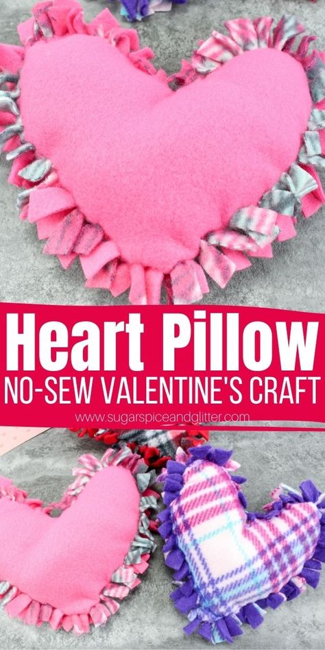 Sew Heart, Classroom Diy, February Crafts, Easy Valentine Crafts, Easy Valentines, Heart Pillows, Valentines Crafts, Valentine Crafts For Kids, Crafts For Seniors