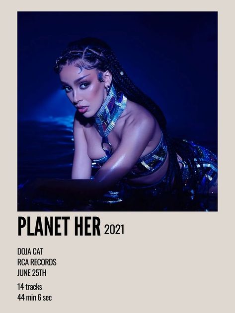 minimal aesthetic polaroid album poster for planet her by doja cat Planet Her, Polaroid Album, Aesthetic Polaroid, Rca Records, Minimal Aesthetic, Doja Cat, The Album, Lady And Gentlemen, Minimalist Poster