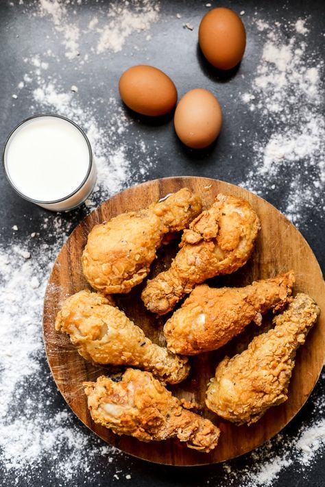 Chicken Photography, Buttermilk Fried Chicken, Ayam Goreng, Fried Chicken Recipes, Chicken Wing Recipes, Marinated Chicken, Chicken Dinner Recipes, Yummy Appetizers, Ground Beef Recipes