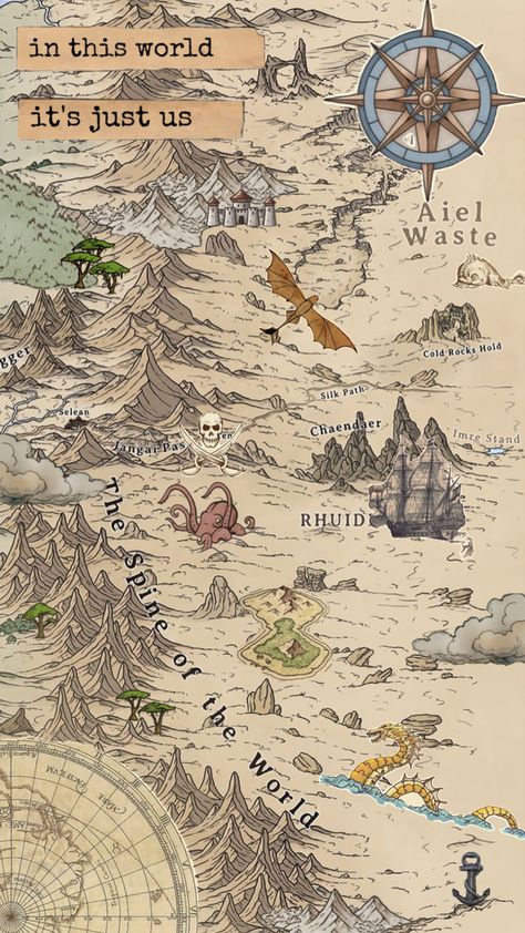 I rlly love maps #vintage #vibes #wallpaper #map #pirate #fantasy #quotes #art Tolkien Map, Real Treasure Maps, Cartography Art, Phoenix Artwork, Maps Aesthetic, Cartography Map, Fantasy Map Making, Pirate Treasure Maps, Fantasy Village