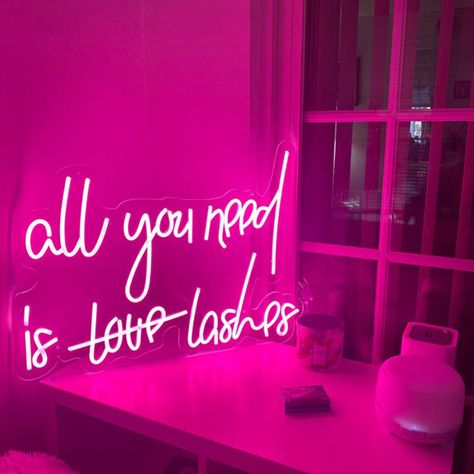 Beauty Slogans, Pvc Moulding, Nike Neon, Lash Room, Party Bar, Old Fashioned Glass, Led Neon Lighting, Neon Light Signs, Sign Lighting