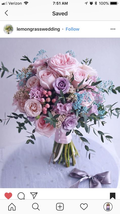 Lavender And Pink Wedding Decorations, Color Bouquet, Soft Pastel Colors, Prom Flowers, Beautiful Bouquet Of Flowers, Deco Floral, Bride Bouquets, Flower Bouquet Wedding, Beautiful Bouquet