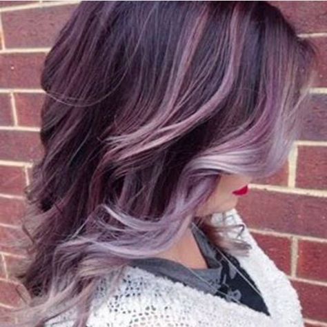 Faded Purple to Gray Gray Balayage, Grey Hair Dye, Balayage Hair Color Ideas, Balayage Hair Color, Hair Gray, Lavender Hair, Super Hair, Hair Color Purple, Hair Color Highlights