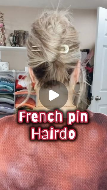 Suzy Turner 🔆 Makeup • Skincare • Hair 🔆 on Instagram: "Do we need more French pin hairstyles?? Oui Oui 😍 It just adds that classy touch!! #frenchpin #updohairstyles #hairtutorial #easyhairstyles #hairaccessories #hairdo #seintartist #listenboy #updos #hair #hairstyle #hairstyles" Hair Twist Short Hair, Casual French Twist Updo, How To Use French Hair Pins Short Hair, Classy Hairstyles Short Hair, French Twist With Hair Pin, Short Hair French Pin, How To Use A Chignon Pin, Soft Hair Updos, Japanese Updo Hairstyles