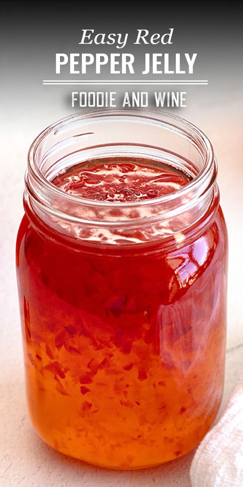 Sweet Red Pepper Jelly, Cayenne Pepper Ideas, How To Make Red Pepper Jelly, What To Make With Red Peppers, Sweet Pepper Jam Recipe, Recipe For Pepper Jelly, Red Chili Peppers Recipes, Sweet Pepper Jelly Recipe Easy, Canned Pepper Jelly