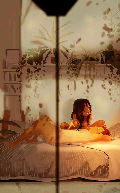 Pascal Campion Art, Pascal Campion, Stuck Together, Keeping Busy, Romantic Anime Couples, Girly Drawings, Couple Illustration, Animated Love Images, Love Illustration