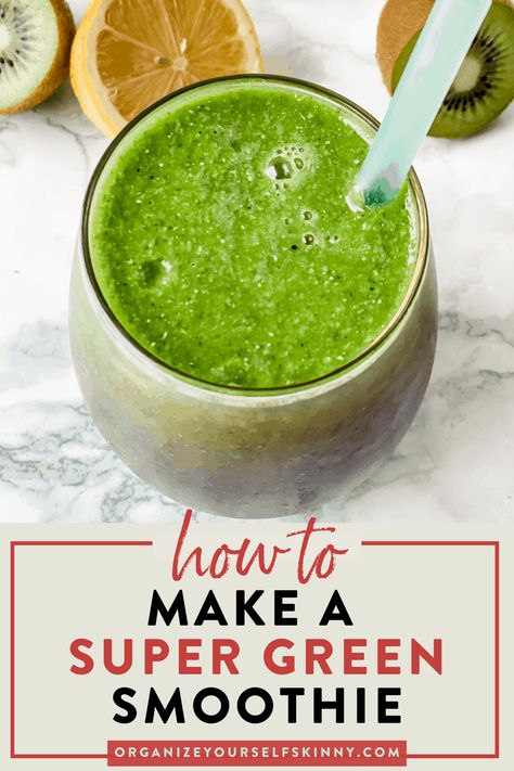 Super Green Smoothie Healing Smoothie, Super Green Smoothie, Super Healthy Smoothies, Best Green Smoothie, Sweet Smoothies, Super Smoothies, Creamy Smoothies, Healthy Green Smoothies, Organic Fruits And Vegetables