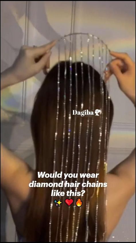 Would you wear diamond hair chains like this? ✨❤️‍🔥 in 2022 | Diamond hair, Hair stylist life, Hair stylies Look Disco, Diamond Hair, Hair Chains, Hair Stylies, Home Diy Decor, Haircut Hairstyle, Hair Up Styles, Home Diy Projects, Hair Stylist Life