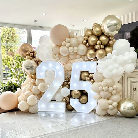 Faster shipping. Better service Formal Party Decorations, Engagement Balloons, White Party Decorations, Bridal Shower Balloons, Gold Party Decorations, Baby Balloon, Celebration Background, Garden Birthday, Happy Birthday Parties