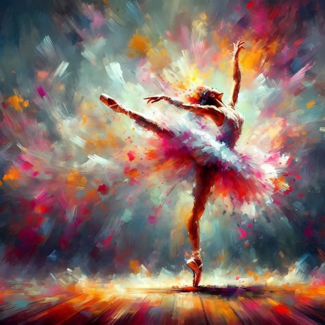 Movement of Dance Seven - DarkirStorm Ballet Paintings, Movement Painting, Nutcracker Art, Dancing Painting, Ballerina Art Paintings, Dance Artwork, Expressive Painting, Ballerina Drawing, Dancer Art