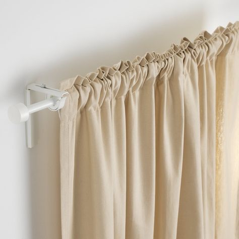 Räcka Curtain Rod Painted Curtains, Ceiling Materials, Curtain Rod Holders, Layered Curtains, Ikea Curtains, Ikea Store, Curtain Rails, Cool Curtains, Custom Drapes