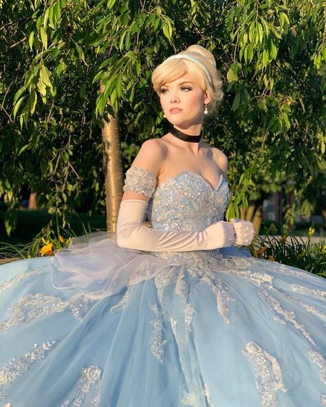 Cinderella Princess Dress, Cinderella Cosplay Dress, Cinderella Ballgown, Princess Shot, Cinderella Characters, Disney Princess Dress, Cinderella Cosplay, Disney Princess Cosplay, Satin Gloves