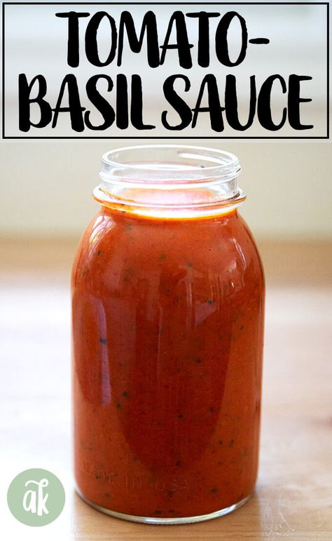 This tomato-basil sauce is so fresh and so delicious. It comes together in no time, too. #fresh #tomato #sauce #basil #quick Alexandra Cooks, Tomato Basil Sauce, Fresh Tomato Sauce, Basil Pasta, Basil Sauce, Tomato Sauce Recipe, Pasta Sauces, Red Sauce, Garden Recipes