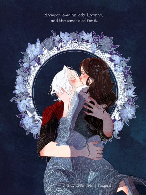 Rhaegar And Lyanna, Rhaegar Targaryen, Game Of Thrones Books, Targaryen Art, Asoiaf Art, Gra O Tron, Games Of Thrones, Winter Rose, Game Of Thrones Art