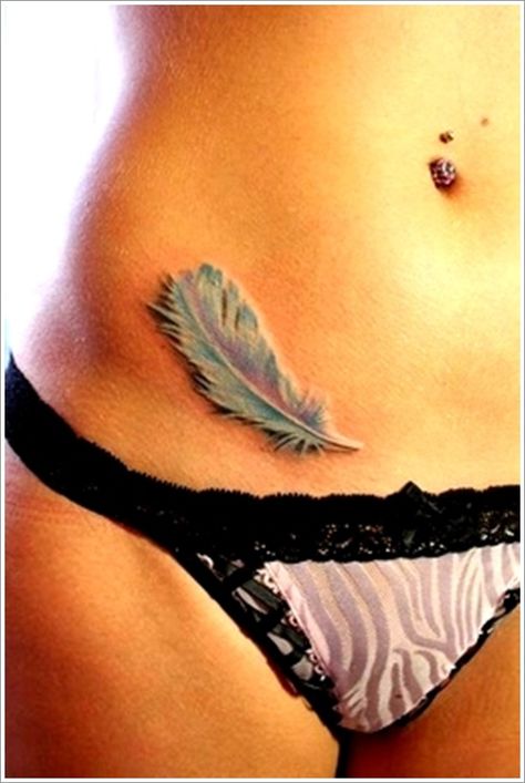 Feather Tattoo Designs (15) White Feather Tattoos, Hip Tattoos For Girls, Tatoo 3d, Feather Tattoo Meaning, Feather With Birds Tattoo, Bauch Tattoos, Feather Tattoo Design, Tattoo Trend, Geniale Tattoos