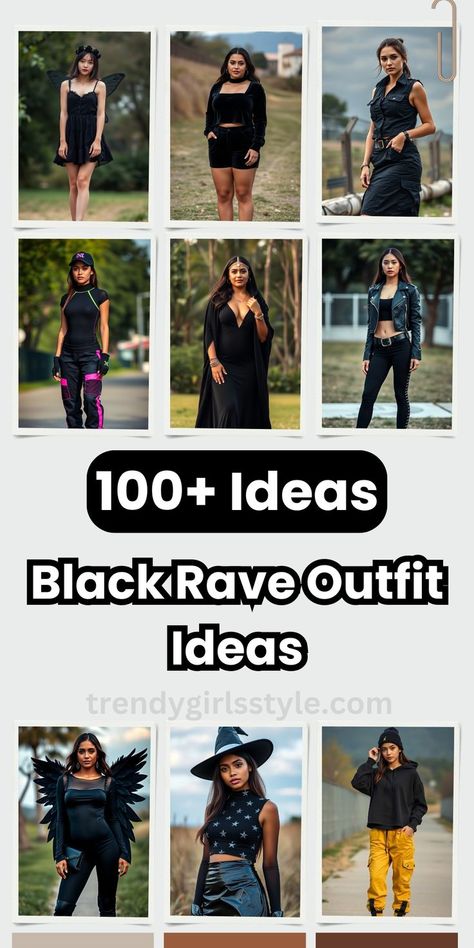 Black Rave Outfit Ideas that will slay #RaveFashion #BlackRaveOutfit #FestivalStyle #EdgyLooks #RaveOutfits" Non Revealing Rave Outfits, Gothic Rave Outfits, Goth Rave Outfits, Black Rave Outfits, Rave Outfit Ideas, Combat Boot Outfits, Goth Rave, Edgy Looks, Mini Dress Floral