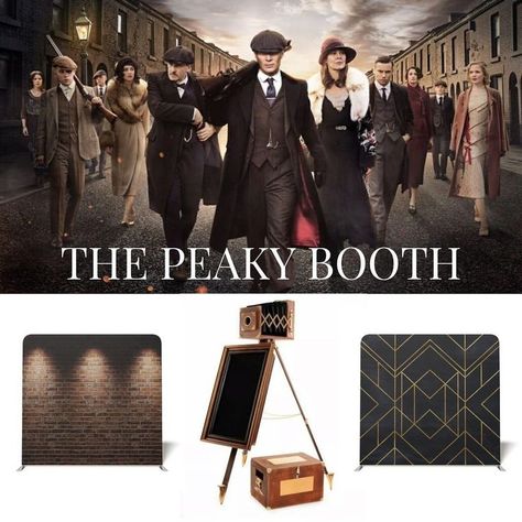 Peaky Blinders themed Photobooth Vw Wedding, Peaky Blinders Theme, Mafia Party, Gangster Party, Open Air Photo Booth, Casino Wedding, Cars Photo, Vintage Car Wedding, Photo Booth Hire