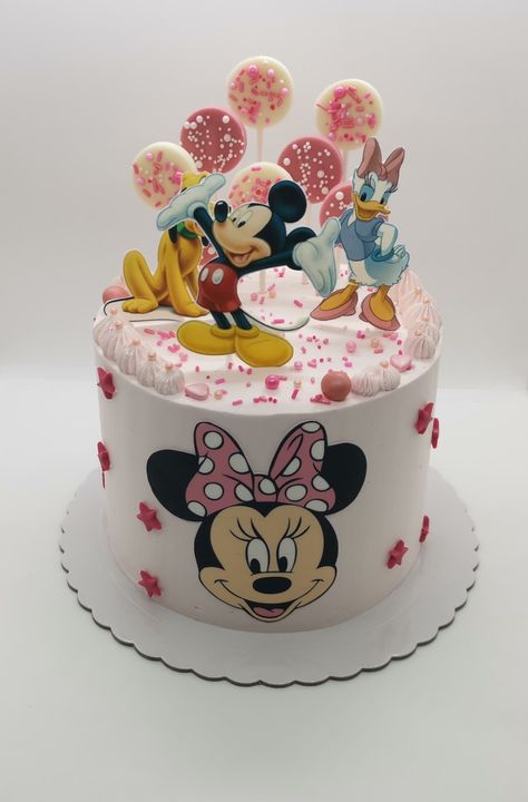 Minnie And Friends Cake, Disney 30th Birthday Cake, Γενέθλια Mickey Mouse, Decor Tort, Disney Themed Cakes, Mickey And Minnie Cake, Mickey Cake, Disney Cake, Minnie Mouse Birthday Cakes