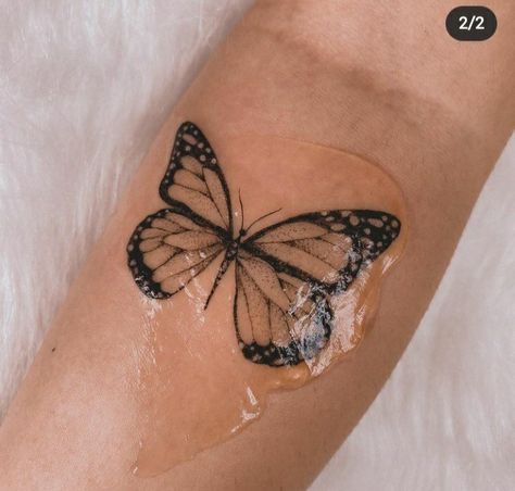 Butterfly Ankle Tattoos, Cute Thigh Tattoos, Ankle Bracelet Tattoo, Arm Tats, Small Butterfly Tattoo, Ankle Tattoos, Tattoo Bracelet, Ankle Tattoo, Word Tattoos