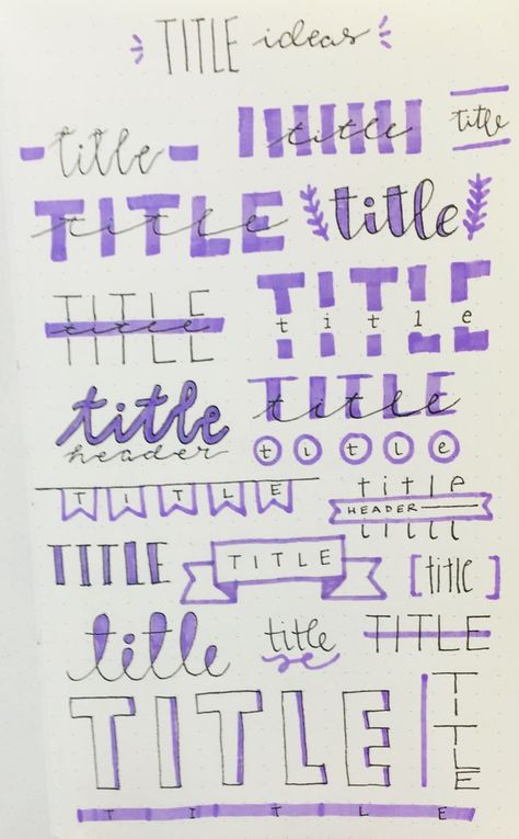 Title Lettering Ideas Bullet Journal Titles, Bullet Journal Headers, Studera Motivation, Sketch Note, Bullet Journal Font, Journal Fonts, Bullet Journal Banner, Bullet Journal Notes, Bullet Journal Aesthetic