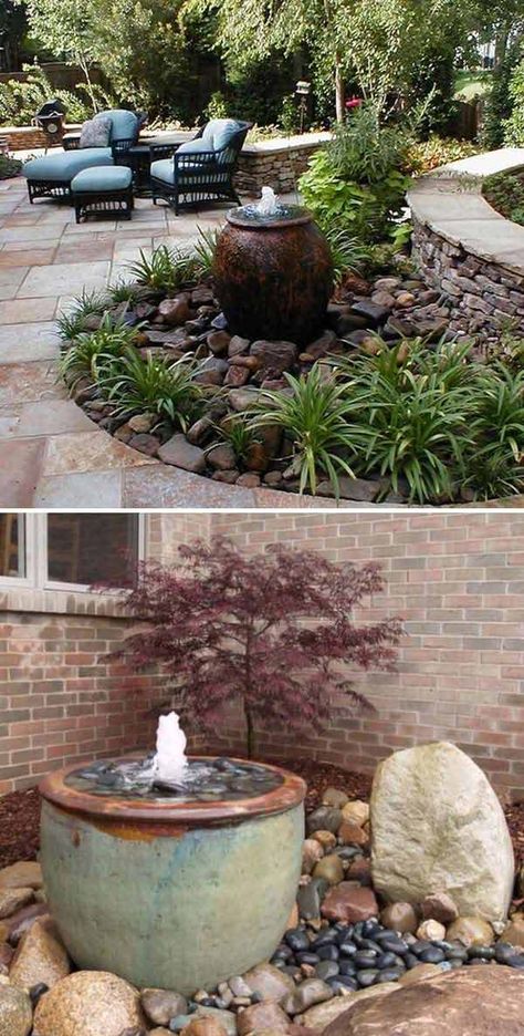 Large Yard Landscaping, Pondless Water Features, Have Inspiration, Water Features In The Garden, Garden Fountains, Landscaping With Rocks, Water Feature, Rock Garden, Backyard Landscaping Designs