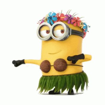 Minions Dance GIF - Minions Dance Hawaiian - Discover & Share GIFs Amor Minions, Minion Humour, Minion Characters, Minion Costumes, Dance Gif, Minions Love, Cute Minions, Despicable Me 2, Kusadasi