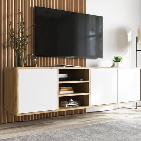 Tv Stand Decor Living Room, Tv Stand Decor, Tv Cabinet Design, Loft Stil, Living Room Tv Unit, Tv Room Design, Rack Tv, Tv Wall Design, Living Room Tv Stand