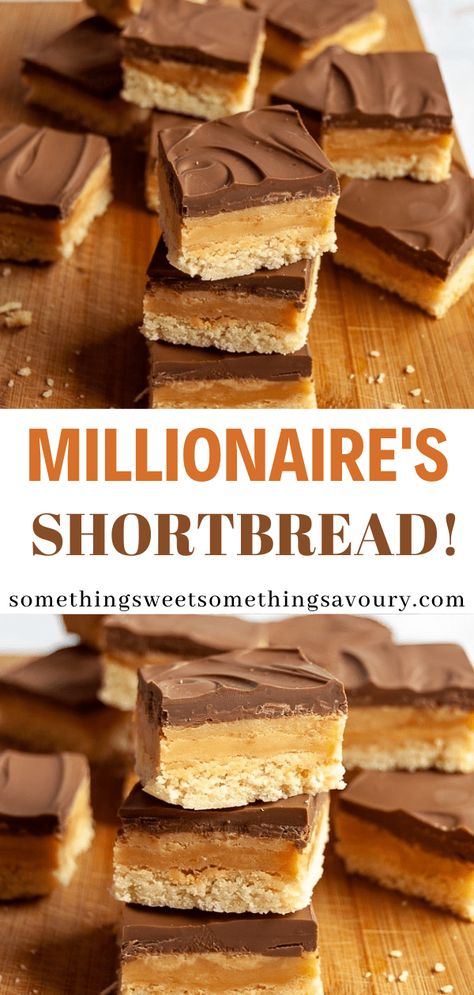 Xmas Baking Ideas, Millionaire Shortbread Recipe, Millionaire's Shortbread, Xmas Baking, Caramel Shortbread, Millionaire Shortbread, Buttery Shortbread, Scrumptious Food, Scottish Recipes