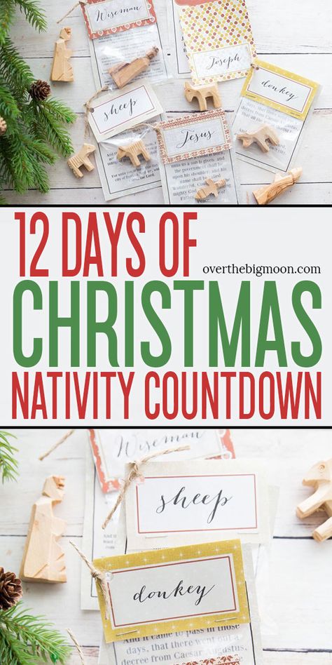 12 Days Of Christmas Nativity, Primary Christmas Gifts, Christmas Countdown Crafts, Lds Christmas, Christmas Scripture, Nativity Story, Christmas Neighbor, Christ Centered Christmas, The Spirit Of Christmas