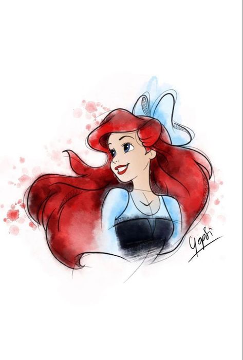 Ariel Artwork, Fan Art Disney, Princess Fan Art, Disney Backgrounds, Ariel Drawing, Princess Sketches, Cartoon Pic, Disney Movie Art, Animal Tattoo Ideas