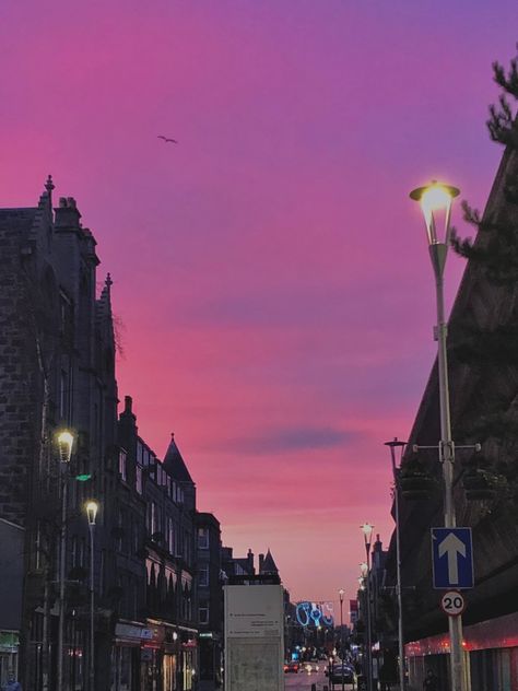 #sunset #sunrise #sunsetphotography #nyc #aberdeen #scotland #citysunset Aberdeen Scotland Aesthetic, Aberdeen Aesthetic, Scotland Sunset, Sunset Sunrise Aesthetic, Scotland Aesthetic, Purple City, Novel Inspiration, Sunrise Aesthetic, Summer Energy