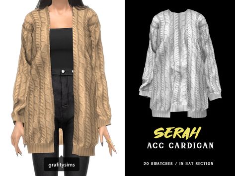 Ts4 Cardigan Cc, Ts4 Mods Clothes, Ts4 Alpha Cc, Ts4 Clothes, Alpha Cc, The Sims 4 Packs, Sims 4 Game Mods, Sims 4 Cc Folder, Sims 4 Gameplay