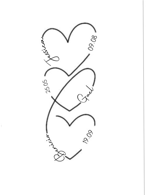 Sign Of Love Tattoo, Mom Tattoo For 3 Kids, Double Name Tattoo Ideas, I Will Always Love You Tattoo, Mom 2 Daughters Tattoos, Tattoo Ideas Female Meaningful Family, Daughter Mom Tattoo Ideas, Tattoo Kids Names For Women, Family Heart Tattoo Ideas