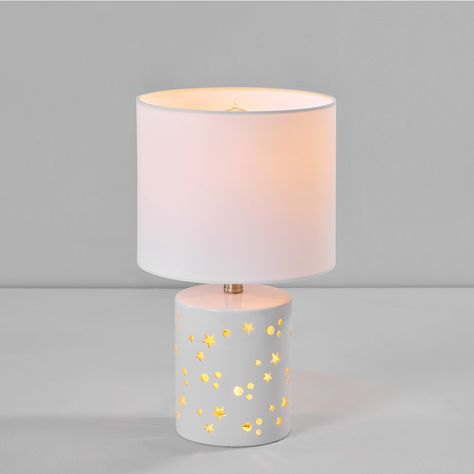 Style Selections 14-in Glossy White Led; 4-way Table Lamp with Fabric Shade Lowes.com Preppy Lamp, Cute Lamps, Room Preppy, Bed Inspo, Cute Lamp, Free Spirit Aesthetic, Kids Lamp, Space Themed Bedroom, Girl Desk