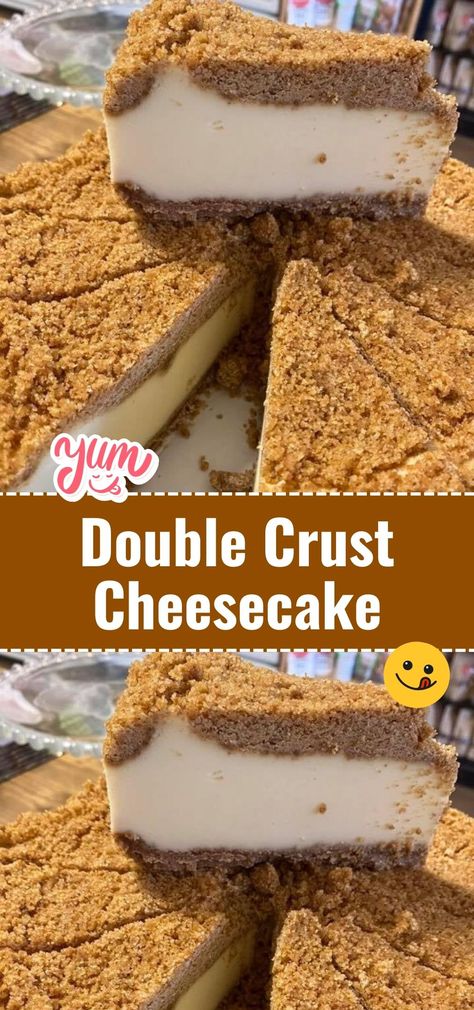 Indulge in the richness of Double Crust Cheesecake. Creamy cheesecake encased in a buttery, flaky crust, it's a dessert that's doubly delightful. #Cheesecake #DoubleCrust #SweetIndulgence Double Crust Cheesecake Recipe, Desserts With Cookie Crust, Double Crusted Cheesecake, Oatmeal Crust Cheesecake, Cheesecake Crust Ideas, Sugar Cookie Crust Dessert, Quick Cheesecake Recipes, Double Crust Cheesecake, No Crust Cheesecake