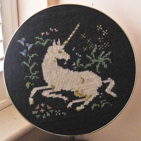 Always cross-stitch yourself. Unless you can cross-stitch a unicorn, then always cross-stitch a unicorn. U Is For Unicorn, Subversive Cross Stitch, Crochet Cross, Cross Stitch Animals, Tapestry Crochet, A Unicorn, Stitching Art, Stitch Embroidery, A Cross