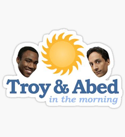 Tv Show Stickers, Community Tv Series, Troy And Abed, Community Quotes, Community Tv Show, Tv Show Logos, Community Tv, Community Show, Wallpaper Iphone Disney Princess