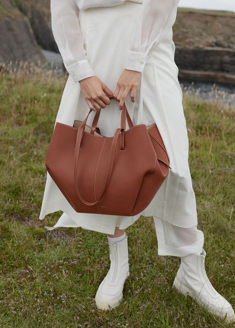 Polène | Bag - Cyme - Cognac Textured Leather Polene Bag, Micro Bags, Perfect Handbag, Elegant Cards, Vegan Leather Bag, Best Wallet, Stylish Bag, Small Leather Goods, High Quality Leather