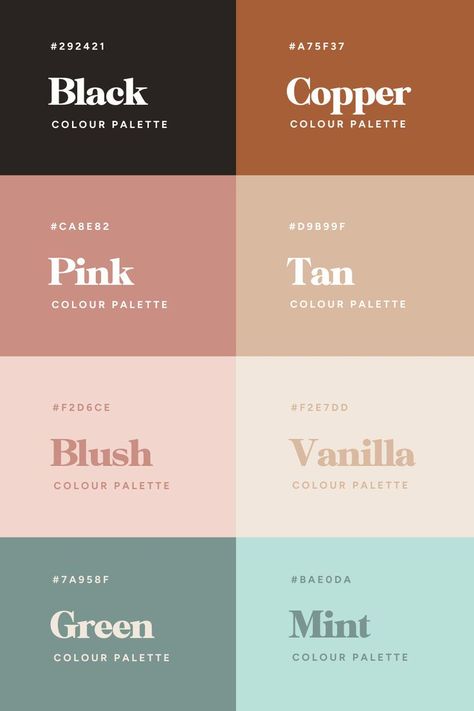 Nurse Color Palette, Four Colour Palette, Self Care Color Palette, Colour Palette For Website, Pink Room Color Palette, Google Sheets Color Palette, Clean Girl Color Palette, Therapy Color Palette, Color Palette 8 Colors