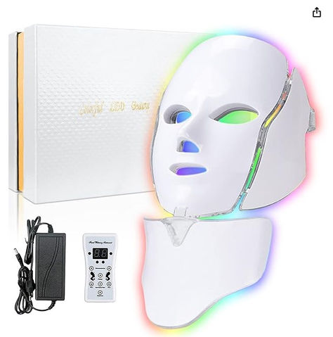 Use this product once or twice a week and notice your facial and nick skin looks younger and healthier. This product also helped me reduce the dark circles around my eyes. I usually use the red light setting. Light Therapy Skin, Mask Light, Blue Light Therapy, Led Facial, Light Therapy Mask, Led Face Mask, Led Mask, Face Acne, Led Light Therapy