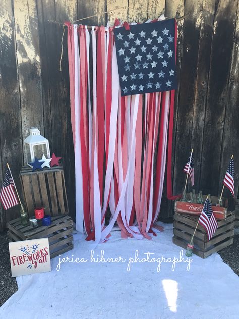 4th Of July Backdrop Photo Shoot, Patriotic Mini Session, 4th Of July 1st Birthday Photo Shoot, 1st 4th Of July Pictures, Fourth Of July Pictures Kids, Christmas In July Mini Sessions, 4 Of July Photoshoot Ideas, Patriotic Photo Booth, Fourth Of July Photo Backdrop